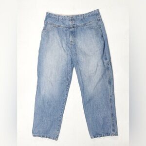 Vintage 90s Marithe Francois Girbaud Mens 40x31 Distressed Baggy Wide Leg Jeans